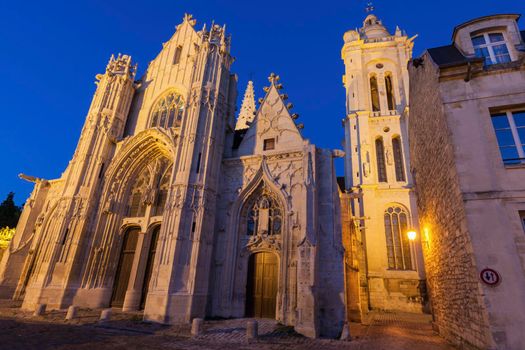 St Pierre Church in Senlis. Senlis, Hauts-de-France, France.