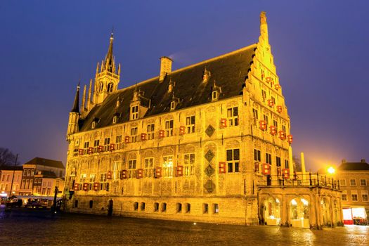 City Hall in Gouda. Gouda, South Holland, Netherlands.