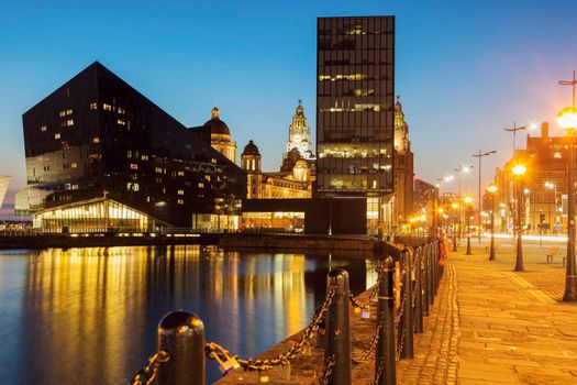 Canning Dock in Liverpool. Liverpool, North West England, UK.
