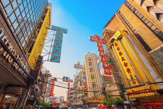 BANGKOK, THAILAND - 22 Dec 2018  : The China Town of thailand on Yaowarat Road .