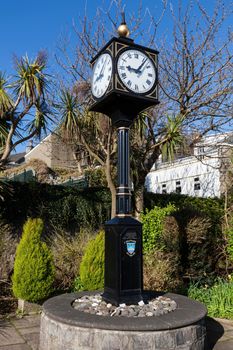 Old clock in Castletown. Douglas, Isle of Man.