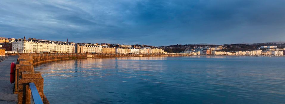 Panorama of Douglas at sunrise. Douglas, Isle of Man.