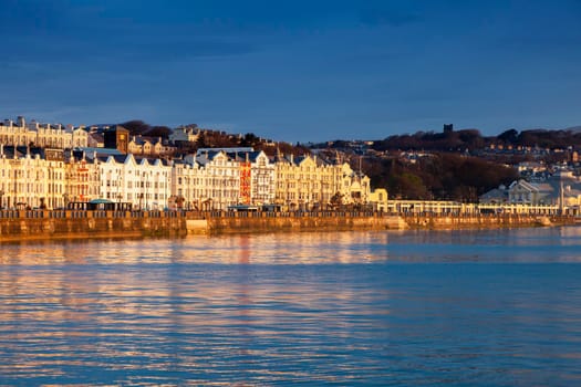 Panorama of Douglas at sunrise. Douglas, Isle of Man.