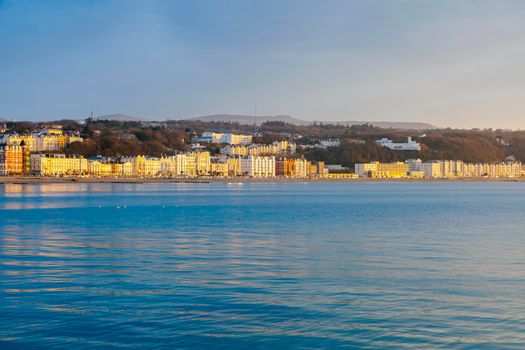 Panorama of Douglas at sunrise. Douglas, Isle of Man.