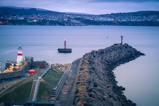 Panorama of Douglas on the Isle of Man. Douglas, Isle of Man.