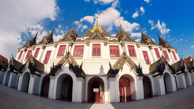 Ratchanatdaram Temple (Metal Castle or Iron )in Bangkok, Thailand.