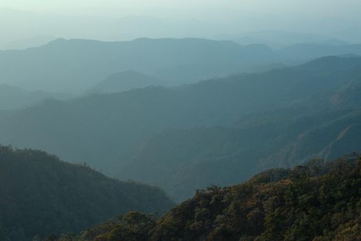 High mountain in morning time. Beautiful natural landscape