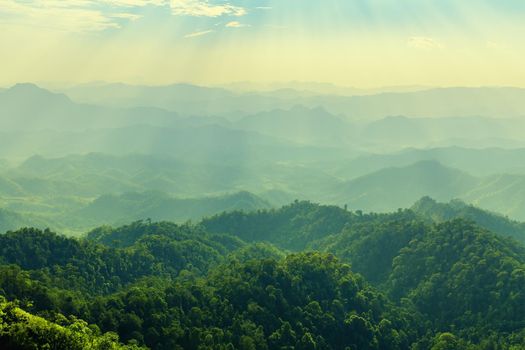 High mountain in morning time. Beautiful natural landscape