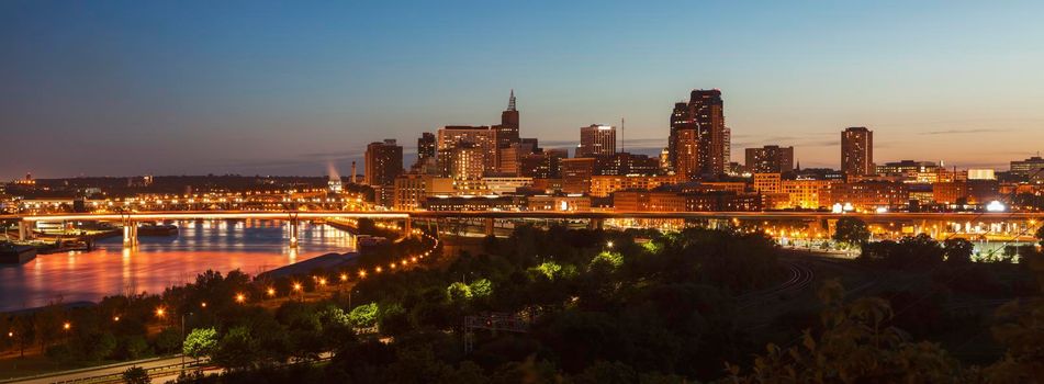 Panorama of St. Paul. St. Paul, Minnesota, USA.