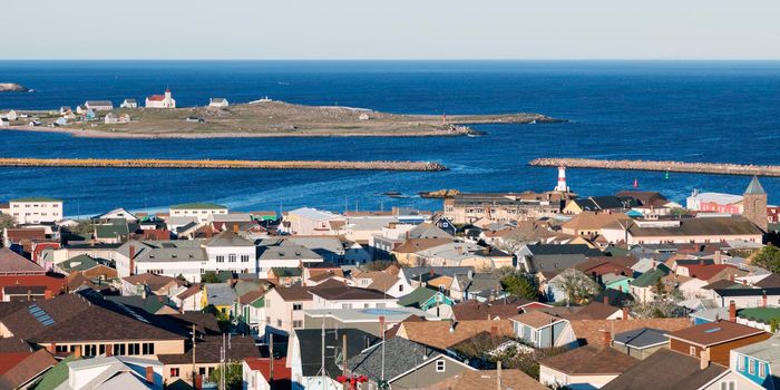 Saint Pierre panorama. Saint Pierre, Saint Pierre and Miquelon.