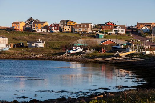 Saint Pierre - colorful panorama. Saint Pierre, Saint Pierre and Miquelon.