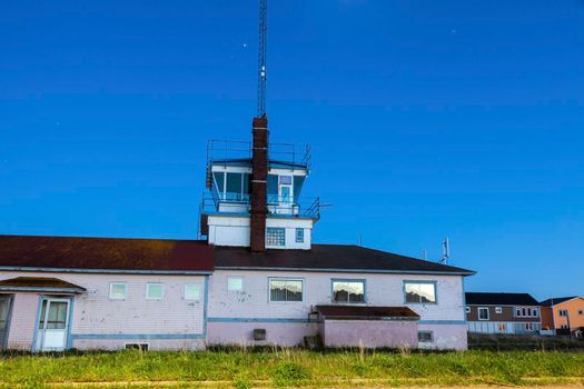 Old airport building in Saint Pierre. Saint Pierre, Saint Pierre and Miquelon.
