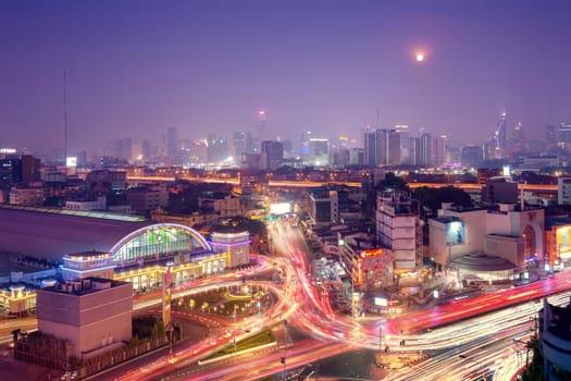 BANGKOK, THAILAND - 22 Dec 2018  :Bangkok Railway Station, Hua Lamphong in transportation concept.