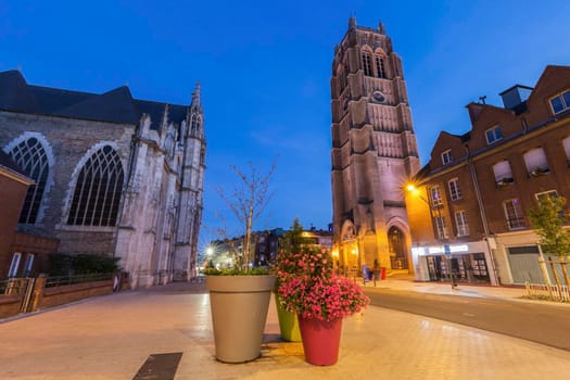 St Eloi Church and Belfry in Dunkirk. Dunkirk, Hauts-de-France, France.