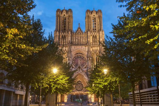 Cathedral of Our Lady of Reims. Reims, Grand Est, France.