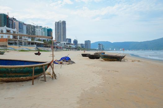 Danang, Vietnam: 9 May 2019 - My Khe beach is a beautiful beach in Danang city , Vietnam.