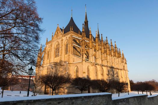 St. Barbara's Church in Kutna Hora. Kutna Hora, Central Bohemian Region, Czech Republic.