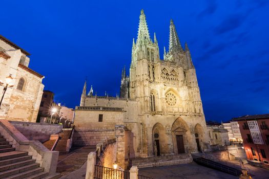 Burgos Cathedral on Plaza de San Fernando. Burgos, Castile and Leon, Spain.