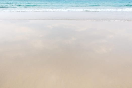 Empty sea and beach background with copy space