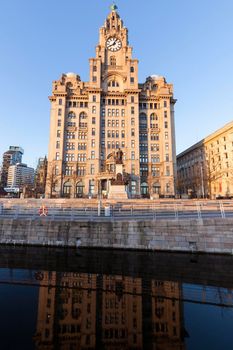 Royal Liver Building in  Liverpool, 
North West England, UK.