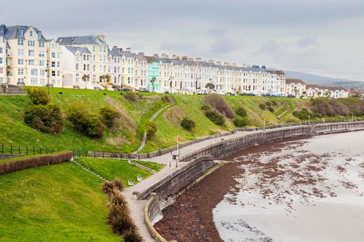 Panorama of Port St Mary on Isle of Man. Port St Mary, Isle of Man.
