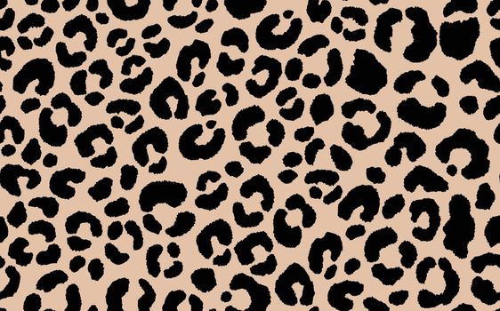 Abstract modern leopard seamless pattern. Animals trendy background. Beige and black decorative vector stock illustration for print, card, postcard, fabric, textile. Modern ornament of stylized skin.