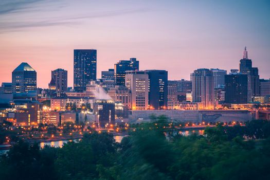 Panorama of St. Paul. St. Paul, Minnesota, USA.