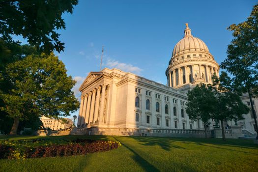 Wisconsin State Capitol Building in Madison. Madison, Wisconsin, USA.