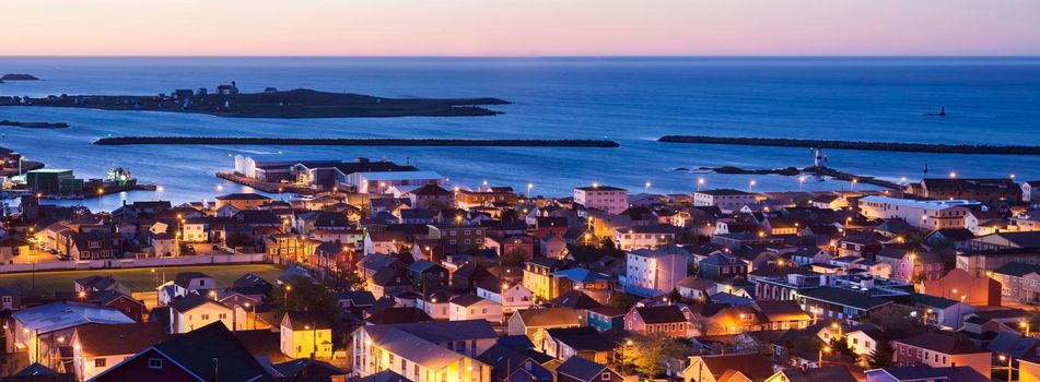 Saint Pierre panorama. Saint Pierre, Saint Pierre and Miquelon.