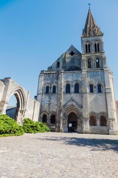 St Nicolas Abbey in Saint-Leu-d'Esserent. Saint-Leu-d'Esserent, Hauts-de-France, France.