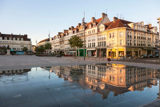 Place Jeanne Hachette in Beauvais at sunset. Beauvais, Hauts-de-France, France.
