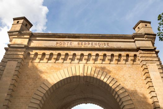 Porte Serpenoise in Metz. Metz, Grand Est, France.