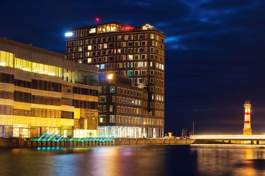 Two Lighthouses in Malmo. Malmo, Scania, Sweden.