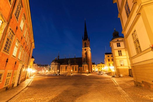 Riddarholmen Church in Stockholm. Stockholm, Sodermanland and Uppland, Sweden.