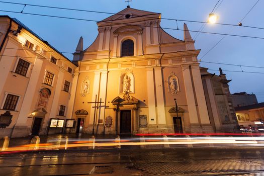 Church of the Visitation of the Blessed Virgin Mary in Krakow. Krakow, Lesser Poland, Poland.