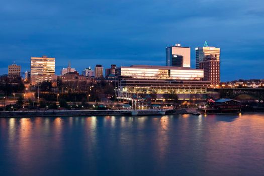 Downtown Knoxville at dawn. Knoxville, Tennessee, USA.
