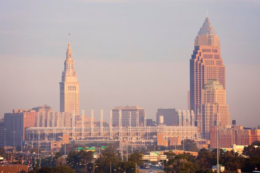 Morning in Cleveland. Cleveland, Ohio, USA.