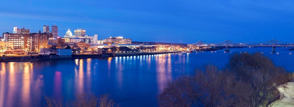 Panoramic view of Peoria. Peoria, Illinois, USA.