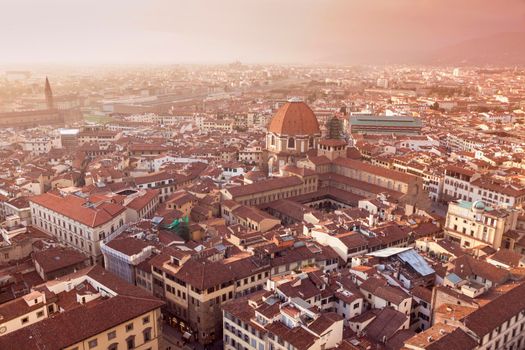 Aerial panorama of Florence . Florence, Tuscany, Italy