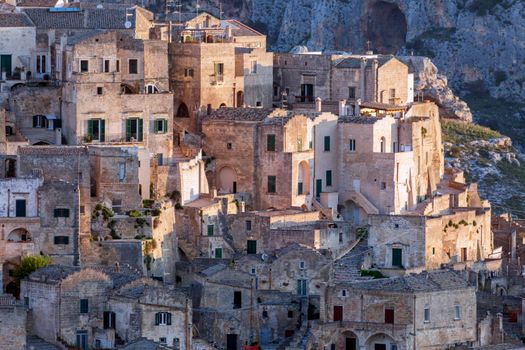 Sassi in Matera at sunrise. Matera, Basilicata, Italy
