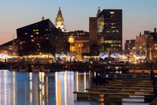 Canning Dock in Liverpool. Liverpool, North West England, UK.