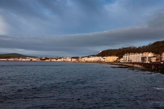 Panorama of Douglas on the Isle of Man. Douglas, Isle of Man.