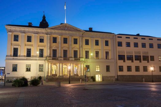 Gothenburg City Hall and German Church. Gothenburg, Vasstergotland and Bohuslan, Sweden.