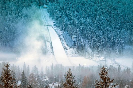 Ski jump in Zakopane. Zakopane, Lesser Poland, Poland.