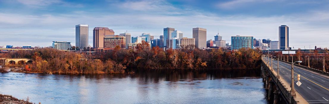 Panoramic view of Richmond. Richmond, Virginia, USA.