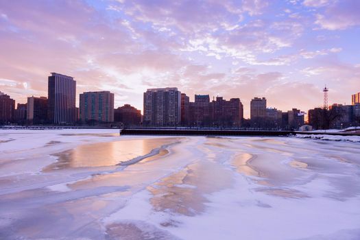 Winter in Chicago - Gold Coast buildings