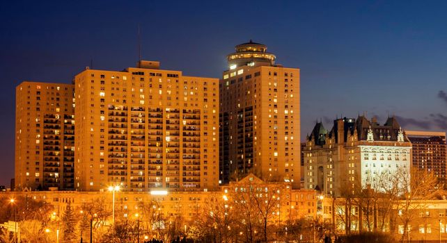 Skyline of Winnipeg. Winnipeg, Manitoba, Canada.