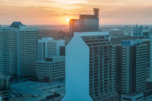 Skyline of Winnipeg. Winnipeg , Manitoba, Canada