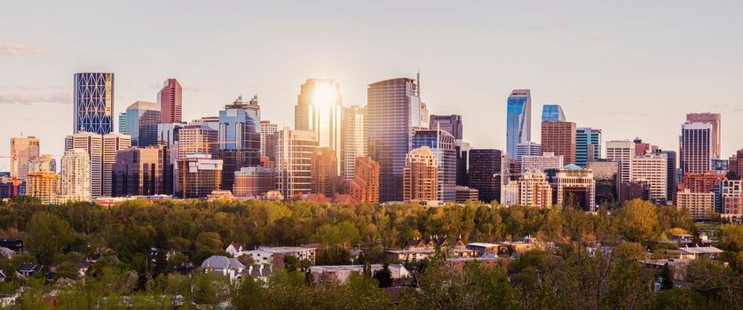 Calgary - panorama of city. Calgary, Alberta, Canada.