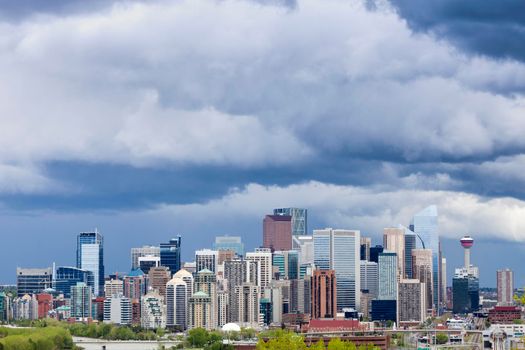 Calgary - panorama of city. Calgary, Alberta, Canada.